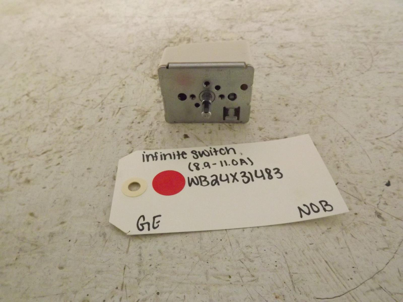 GE Range WB24X31483 Infinite Switch (8.9 - 11.0A) NOB GE Range WB24X31483 Infinite Switch (8.9 - 11.0A) NOB